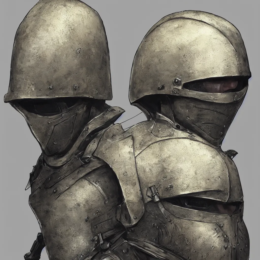 Image similar to trench crusade knight helmet, artstation, photorealistic, ultra detail