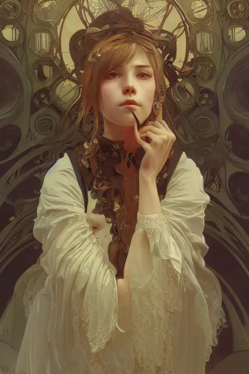 Prompt: intricate,, final fantsy, digital painting, portrait , cinematic lighting, highly detailed, artstation, concept art, illustration, smooth, sharp focus, editor's pickup, trending on artstation, trending on deviantart, alphonse mucha, WLOP, Akihiko Yoshida