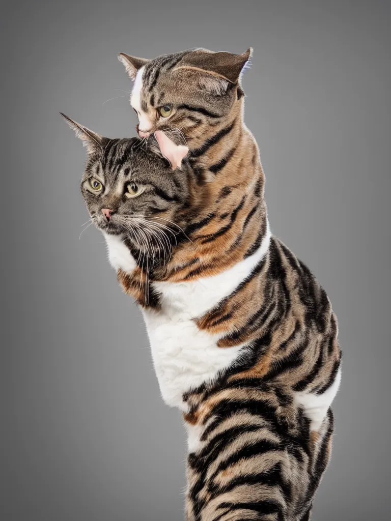 Image similar to snoop catty cat, studio portrait photo, studio lighting, detailed, smooth background