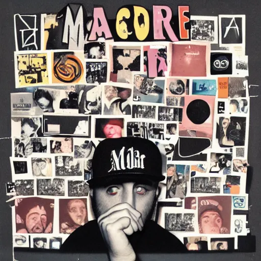 Prompt: an album cover about life, by rapper mac miller, creative,