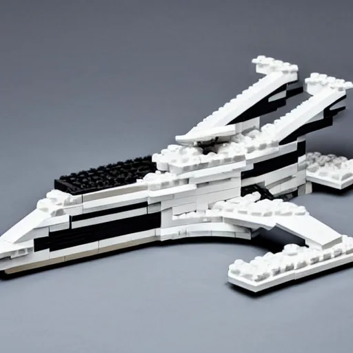 Prompt: a lego set of zaha hadid architectrue