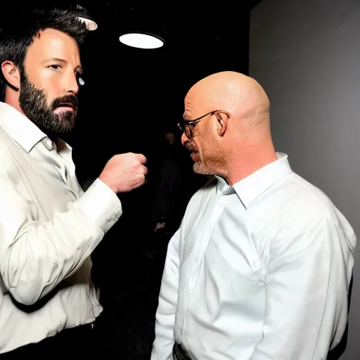 Prompt: Ben Affleck and Walter White discussing