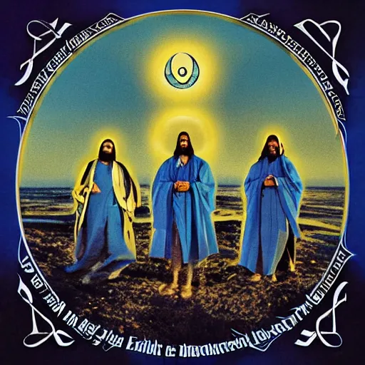 Image similar to religious cult for a cerulean oyster metal album cover