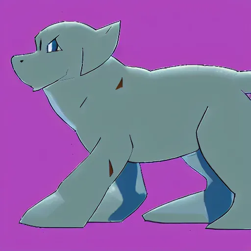 Image similar to ice dog pokemon, cel - shaded