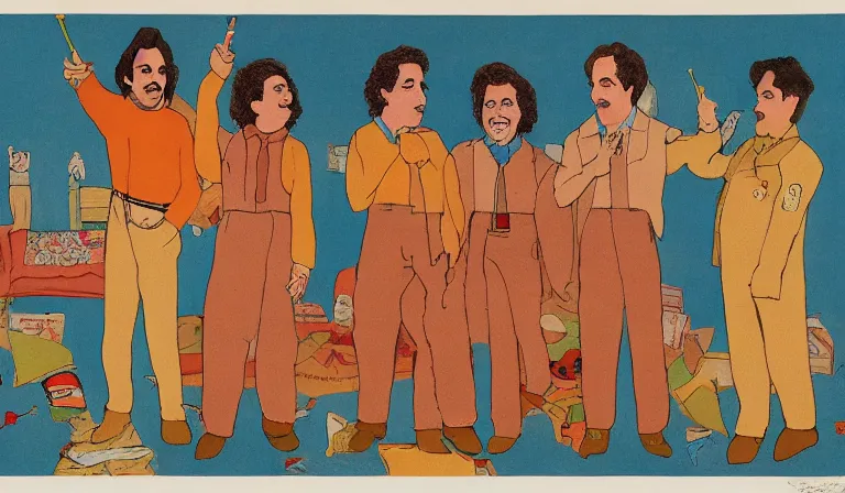 Image similar to seinfeld, by henry darger