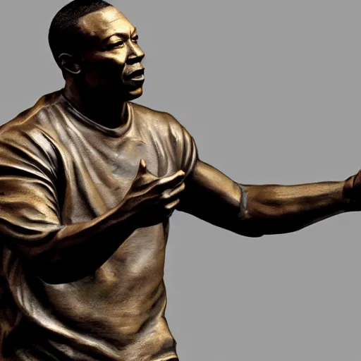 Prompt: bronze sculpture of dr dre by stanslav skjukalsy