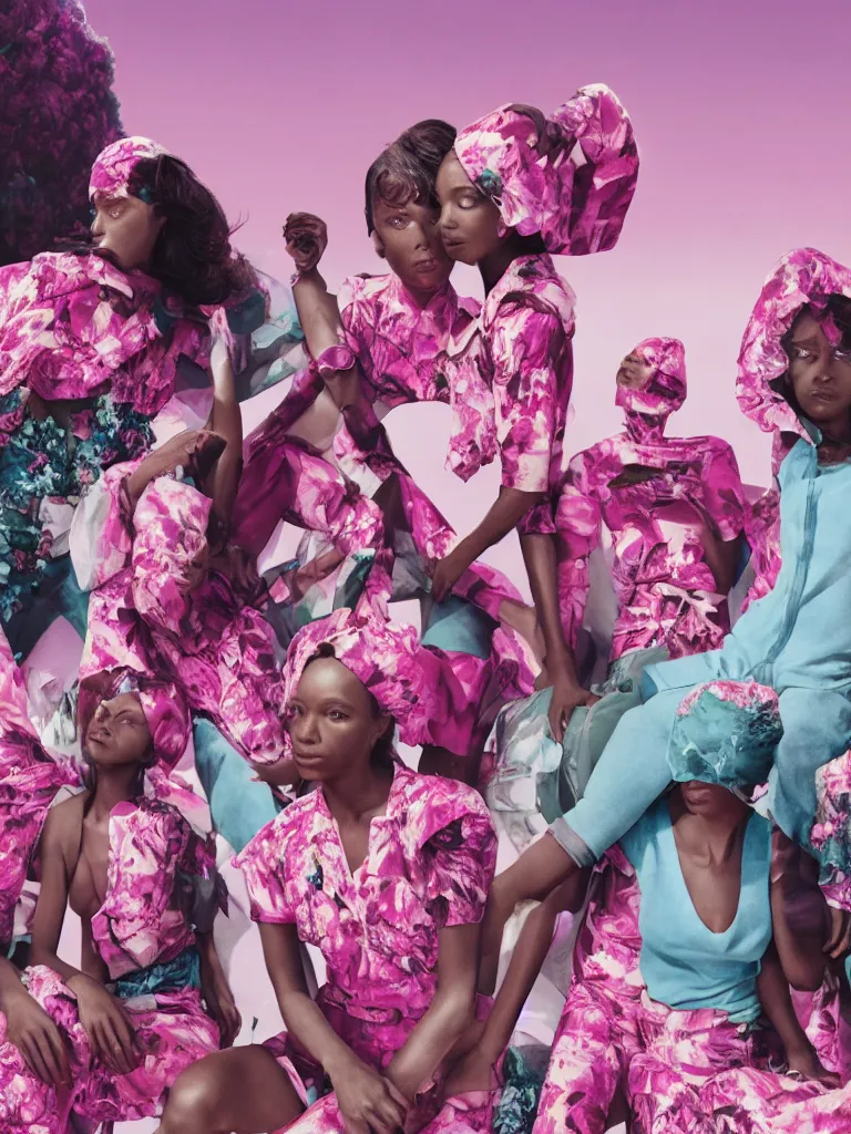 Image similar to portrait fragrance advertising campaign by richard mosse