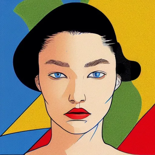 Image similar to “ gigi hadid retro minimalist portrait by jean giraud, moebius starwatcher comic, 8 k ”