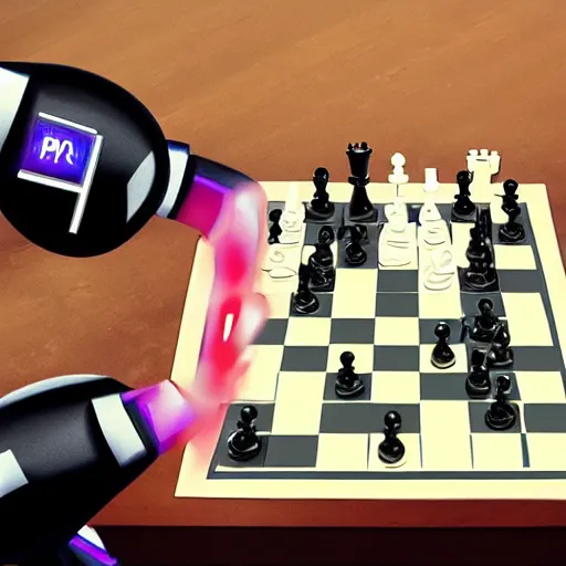 Image similar to robot playng chess