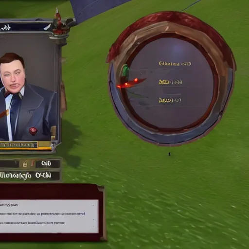 Image similar to a skin of elon musk in runescape