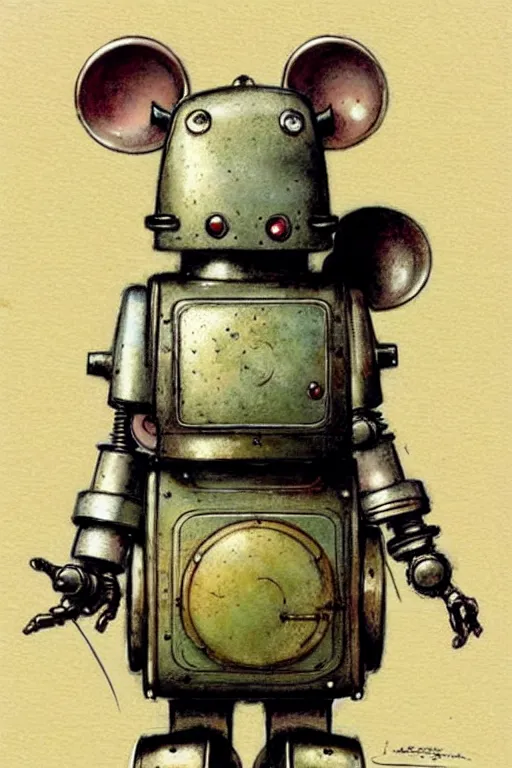 Image similar to ( ( ( ( ( 1 9 5 0 s retro robot mouse. muted colors. ) ) ) ) ) by jean - baptiste monge!!!!!!!!!!!!!!!!!!!!!!!!!!!!!!