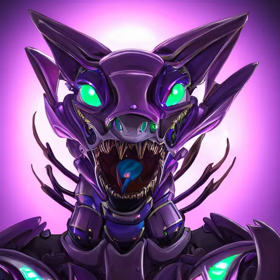 Image similar to detailed mawshot of a giant beautiful stunning goddess anthropomorphic hot robot mecha female dragon, silver sharp streamlined armor, detailed maw, glowing Purple LED eyes, food pov, micro pov, dragon art, macro art, furry art, vore, furaffinity, DeviantArt, Eka's Portal, G6