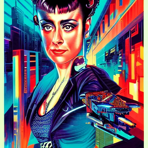 Image similar to sean young blade runner 1982 by Tristan Eaton Stanley Artgerm