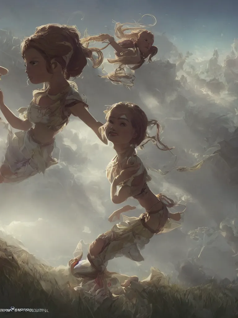 Prompt: empowerment, by disney concept artists, blunt borders, rule of thirds, beautiful light