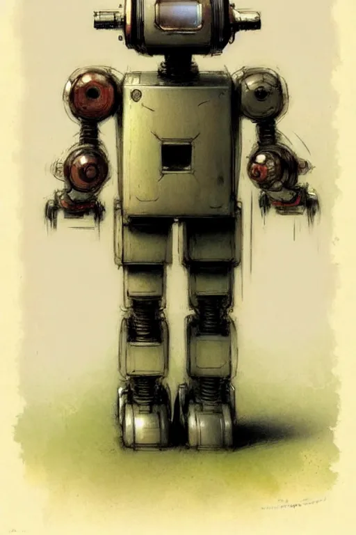 Image similar to (((((2050s servant android robot art . muted colors.))))) by Jean-Baptiste Monge !!!!!!!!!!!!!!!!!!!!!!!!!!!