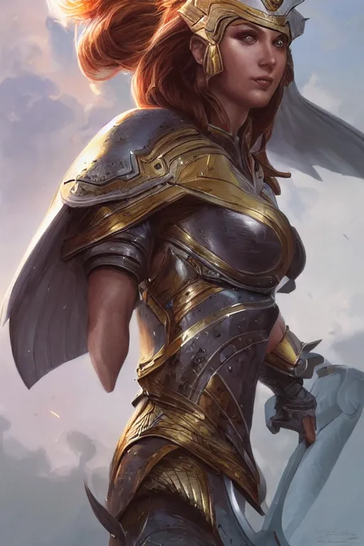 Image similar to amazon valkyrie athena, d & d, fantasy, portrait, highly detailed, headshot, digital painting, trending on artstation, concept art, sharp focus, illustration, art by artgerm and greg rutkowski and magali villeneuve