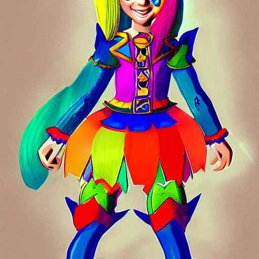 Prompt: “concept art of rainbow brite”