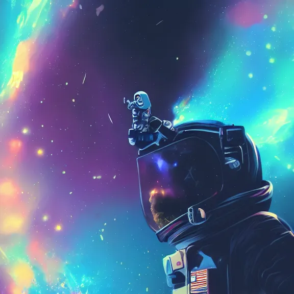 Anime Child Astronaut in Space · Creative Fabrica