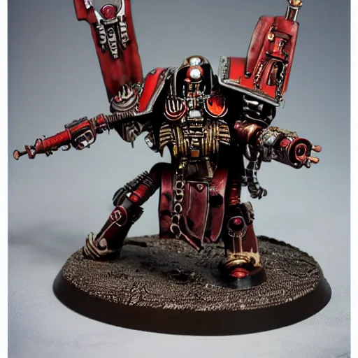 Prompt: adeptus mechanicus tech priest, from warhammer 40k