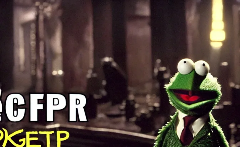 Image similar to the movie Dark City but everything is muppets vfx film