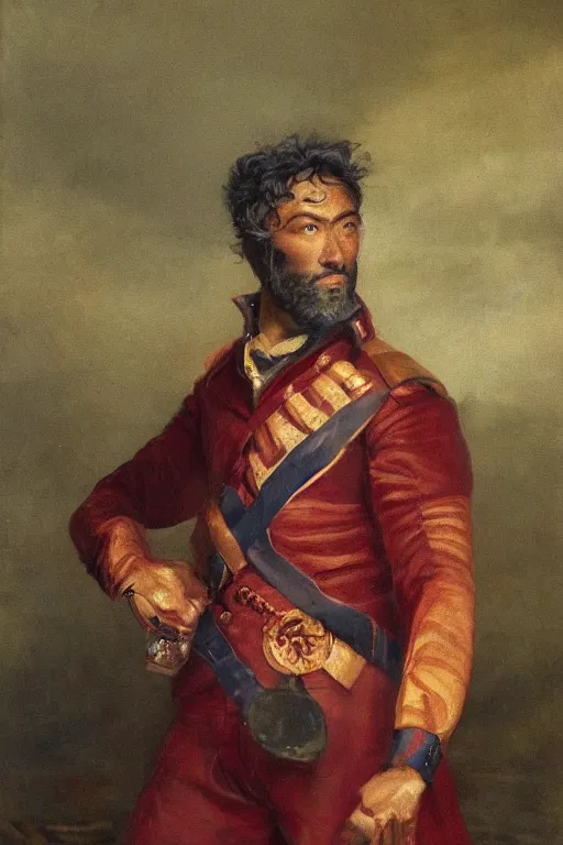 Prompt: taika waititi painted by charles frederick goldie