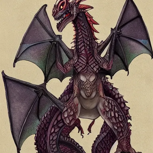 Prompt: a dragon merged into a female