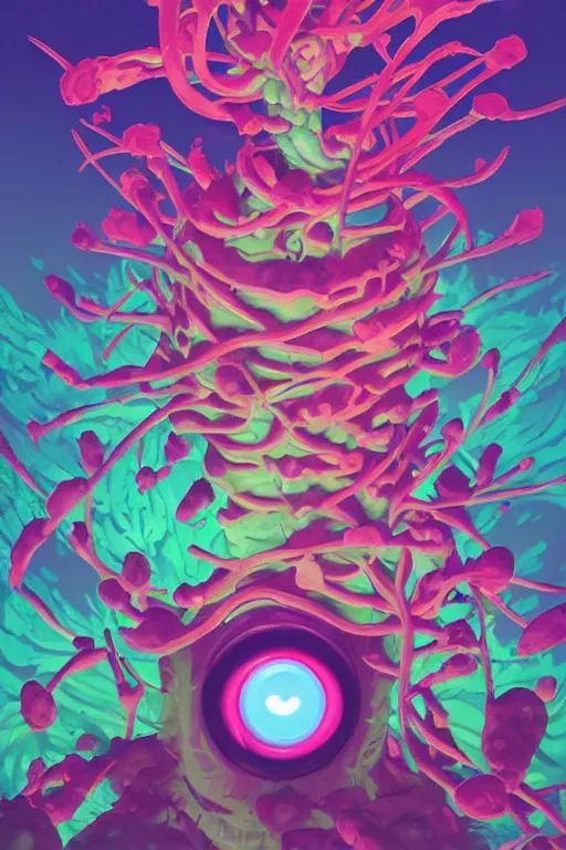 Image similar to roots cactus sushi cristal smurf ghost creature animal sushi cristal very big eye roots cactus elemental flush of force nature micro world fluo fishscale, behance hd by jesper ejsing, by rhads, makoto shinkai and lois van baarle, ilya kuvshinov, rossdraws radiating a glowing aura global illumination ray tracing hdr