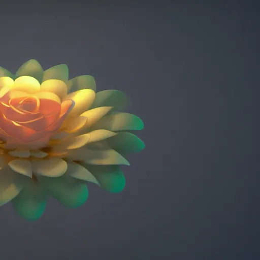 Image similar to Luminescent flower blooming at twilight, cgsociety, r /art, trending on artstation, artstationHD, octane render, highly detailed, cel-shaded