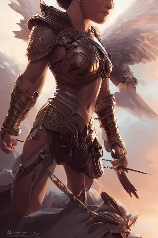 Image similar to amazon valkyrie athena, d & d, fantasy, portrait, highly detailed, headshot, digital painting, trending on artstation, concept art, sharp focus, illustration, art by artgerm and greg rutkowski and magali villeneuve