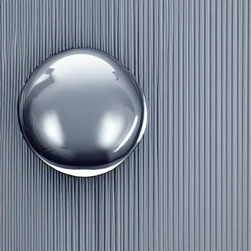 Prompt: photo of a chrome blob in a dystopian future technological singularity