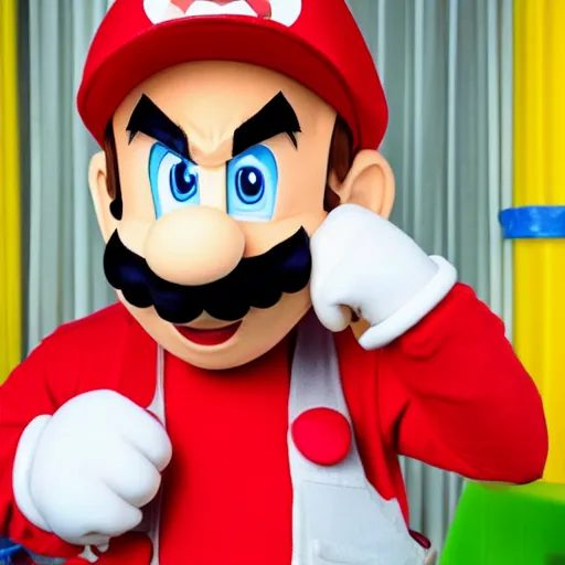 Image similar to nintendo mario as a real life person