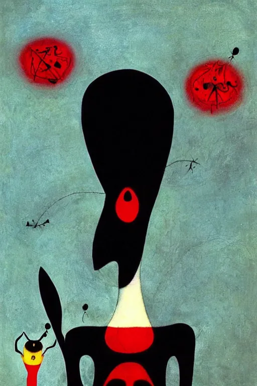 Image similar to androgynous vampire, flowerpunk, by joan miro, andy kehoe