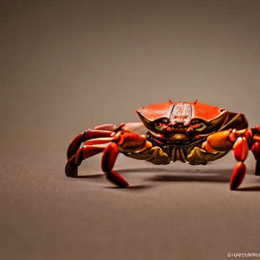 Prompt: A portrait of a crab, in the style of Studio Ghibli, 4k, fantasy, D&D, traditional art, highly detailed, full body shot, shallow depth of field, bokeh, professional lighting