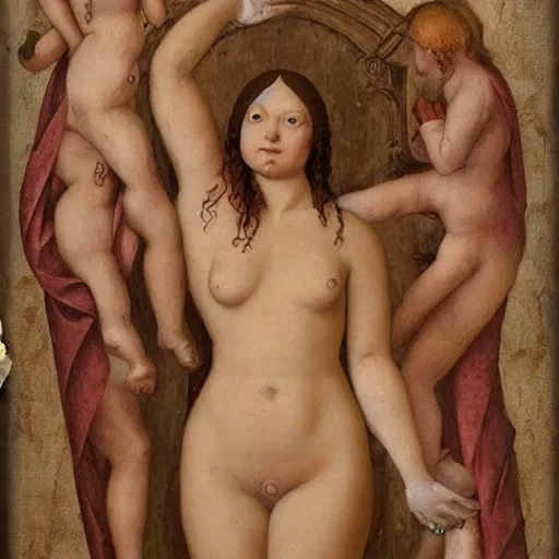 Image similar to Elisa singe, body strip renaissance art, realistic detailed,