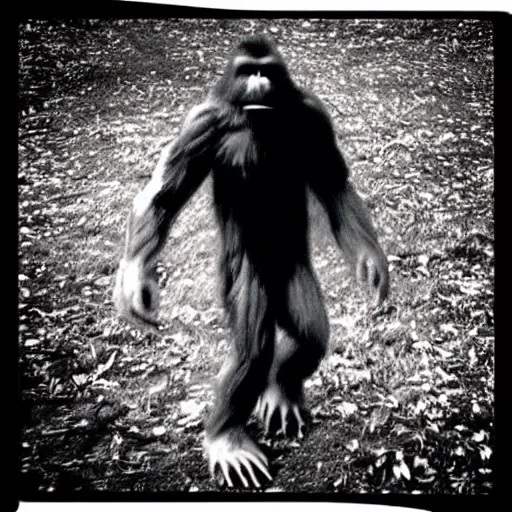 Prompt: “bigfoot caught on camera, found footage, realistic, shakey cam, scary”