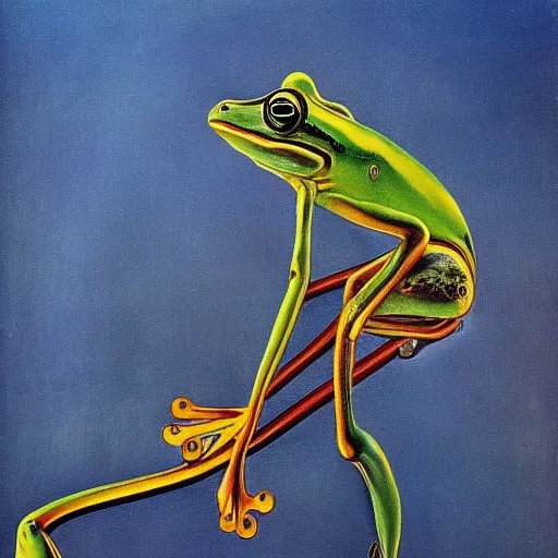 Prompt: frog, salvador dali.