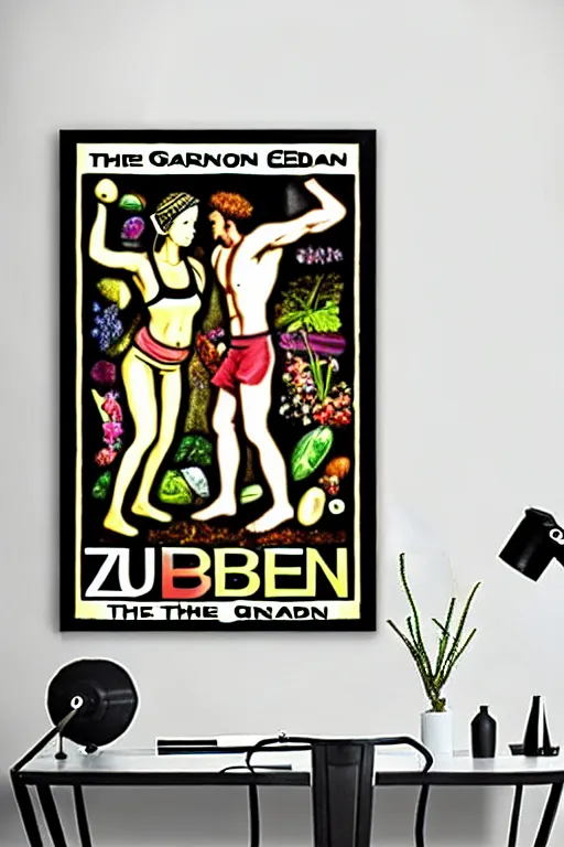 Image similar to 6000 BC From the Garden of Eden Zumba fitness art poster