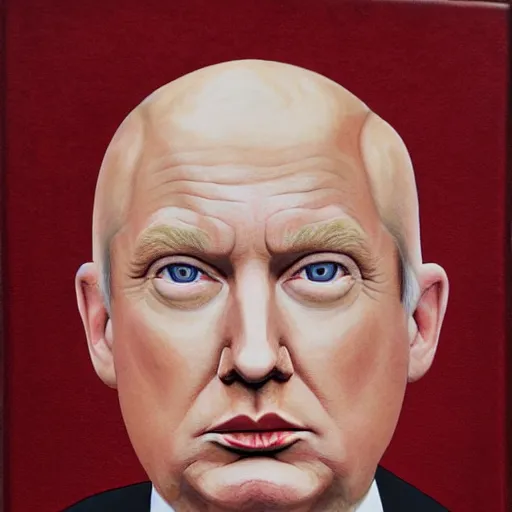 Prompt: bald donald trump portrait