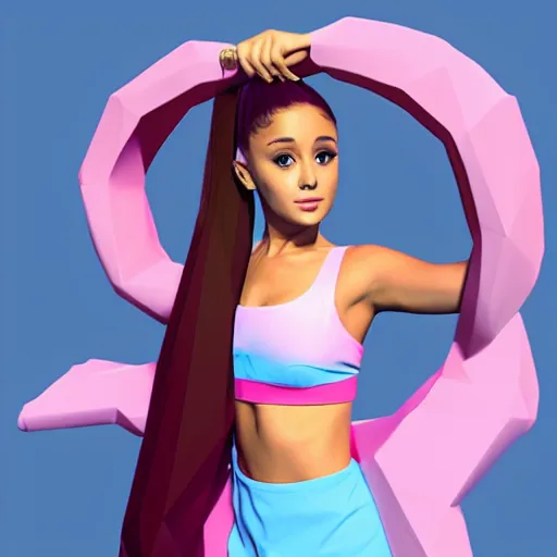 Image similar to ariana grande 3 d low poly