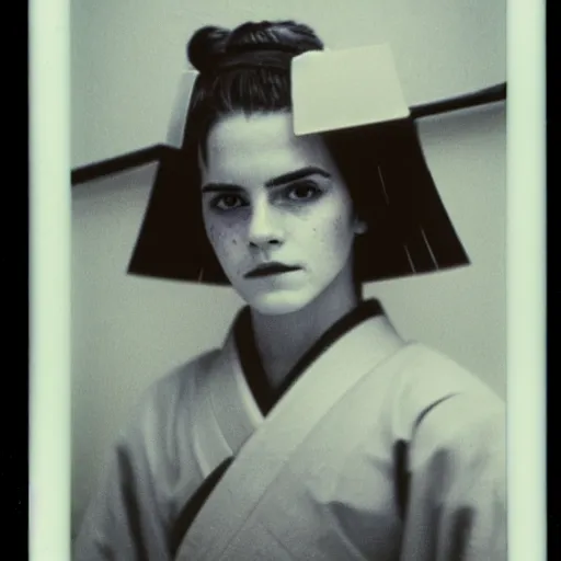Image similar to polaroid of a emma watson samurai by Tarkovsky