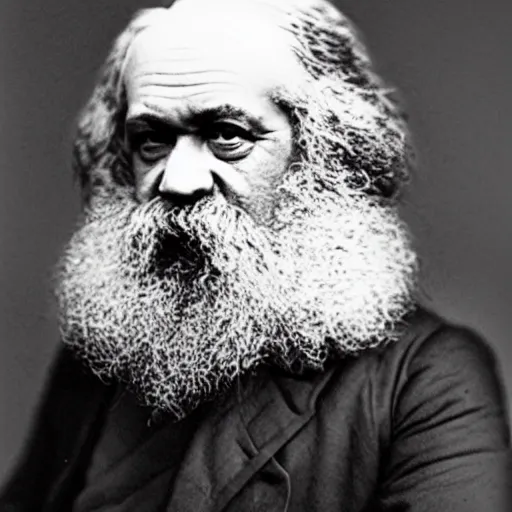 Image similar to karl marx as a clown