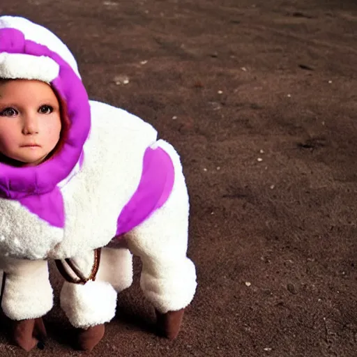 Image similar to doppio wearing sheep suit