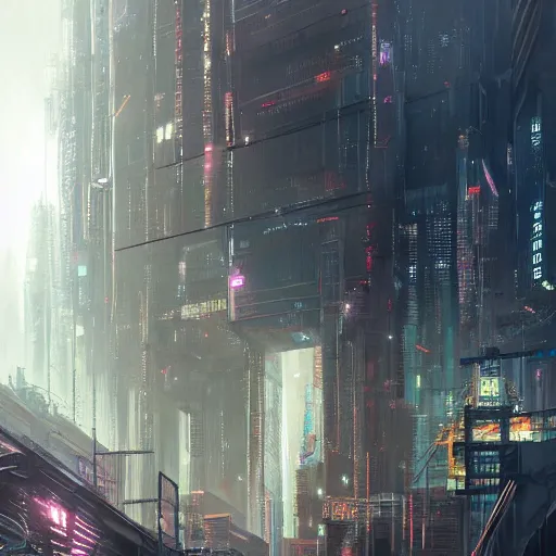 Prompt: a cyberpunk city, megastructures, complimentary contrast, dramatic lighting, gorgeous view, depth, painted by stanley lau, painted by greg rutkowski, painted by stanley artgerm, digital art, trending on artstation