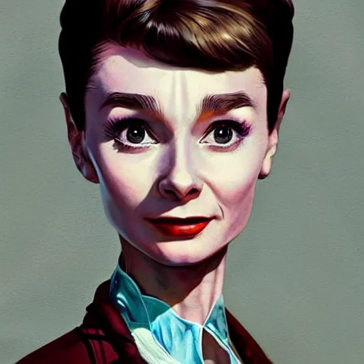Prompt: a highly detailed epic cinematic concept art CG render digital painting artwork costume design: Audrey Hepburn as a 1950s crazy mad scientist lunatic in a brown lab coat, with unkempt hair and crazy eyes. By Greg Rutkowski, Ilya Kuvshinov, WLOP, Stanley Artgerm Lau, Ruan Jia and Fenghua Zhong, trending on ArtStation, made in Maya, Blender and Photoshop, octane render, excellent composition, cinematic atmosphere, dynamic dramatic cinematic lighting, aesthetic, very inspirational, arthouse