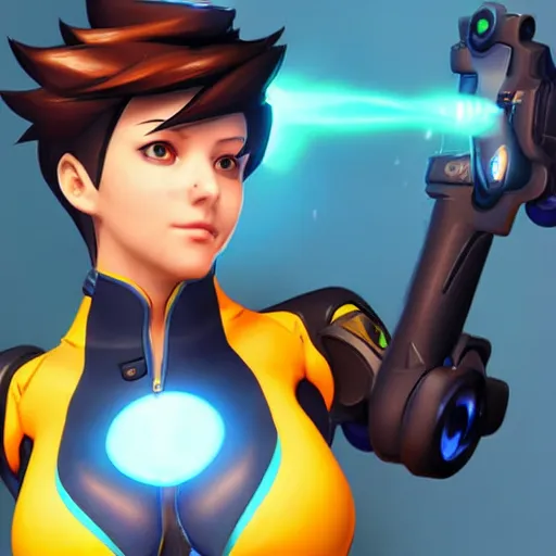 Prompt: x-ray of tracer from overwatch