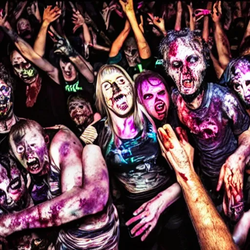 Image similar to zombies at a rave