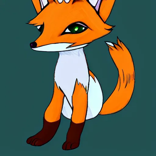 Prompt: fox wearing a tiara, fursona furry art artstation