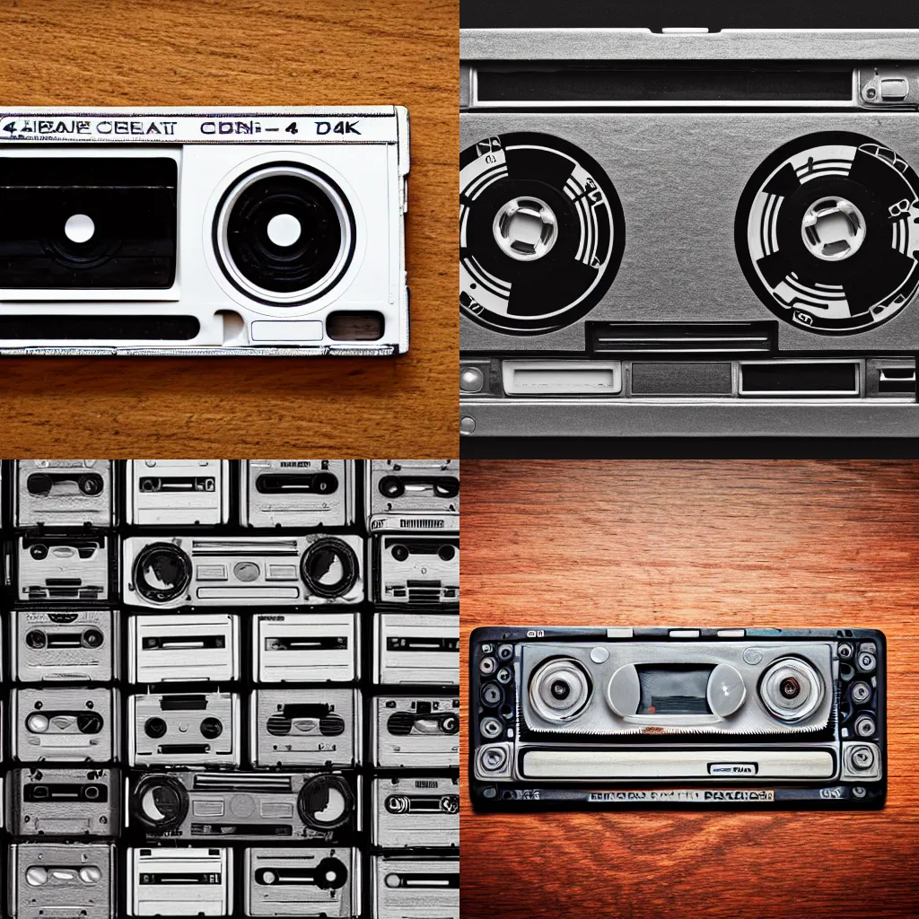 Prompt: cassette tape 4K photo