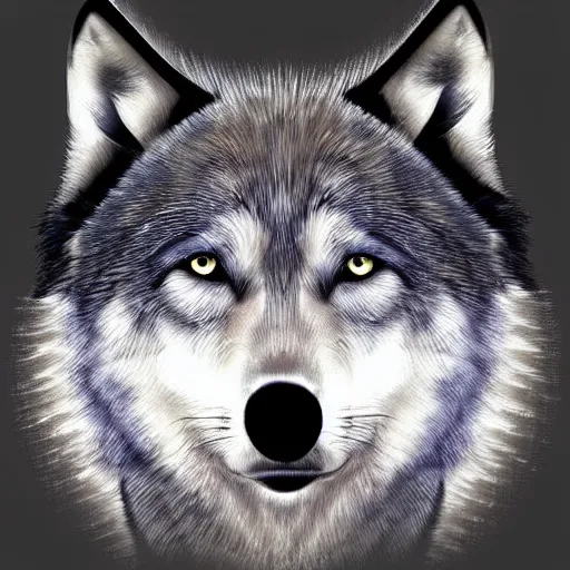 Image similar to Wolf with cap doing selfie, digital art,