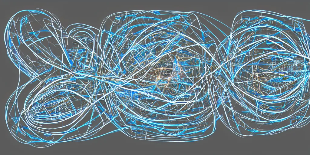 Prompt: quantum computer drawing style